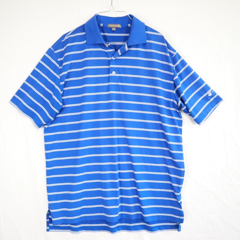 Peter Millar Polo Shirt Mens Large Summer Comfort e4 Golf Short Sleeve Concho